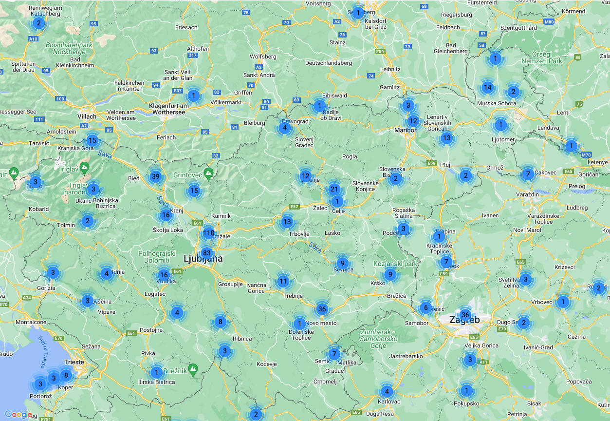 **Kje lahko polnim?**